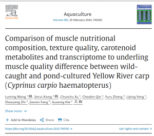 科研突破！三恩是助力河南师范大学黄河鲤研究成果登国际顶刊《Aquaculture》